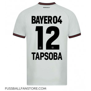 Bayer Leverkusen Edmond Tapsoba #12 Replik Auswärtstrikot 2023-24 Kurzarm